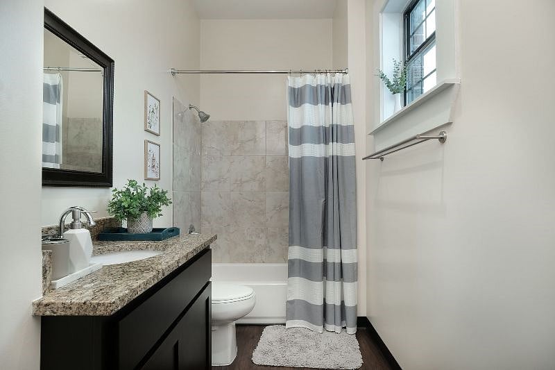 En-suite bathroom for Bedroom #1. Shower with great pressure! Complimentary shampoo, conditioner, shower gel and make up removal wipes provided
