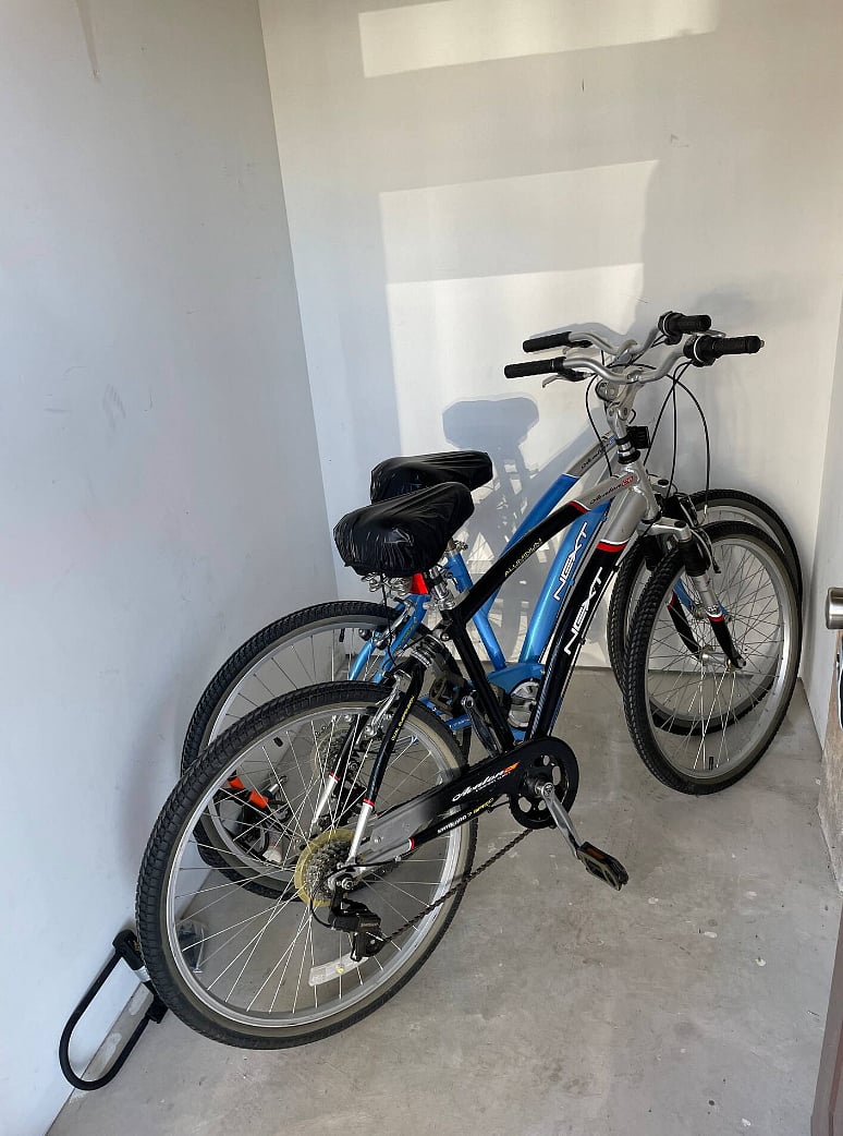 Take these bikes for a 5 minute cruise to Georgetown Square for lunch or dinner, or to the farmers market on the weekends. The storage space is also available!