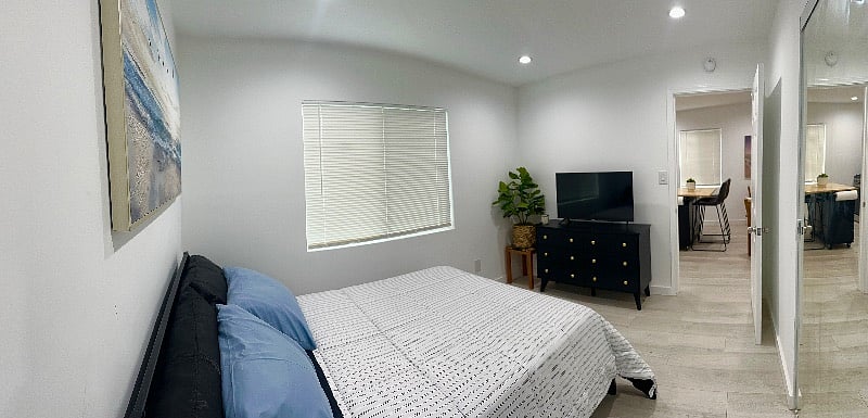 Bedroom with television