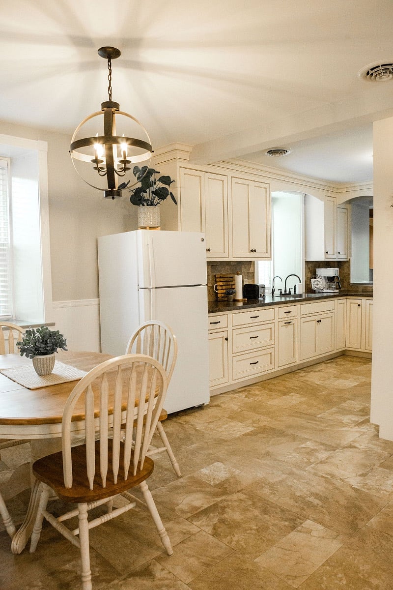Kitchen and dining room