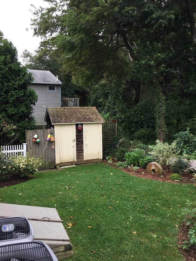 Outdoor shower for post beach rinse!claw foot soaking tub in en-suite bathroom that also house large walk in shower!