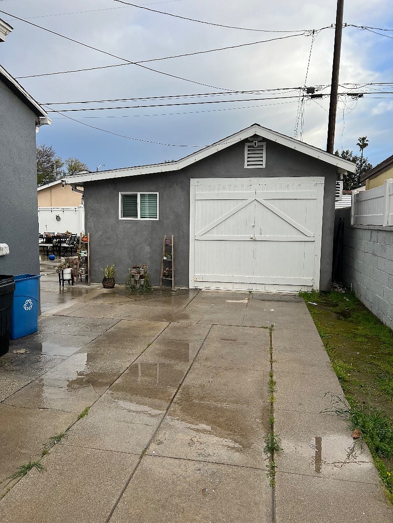 Inside of the driveway 