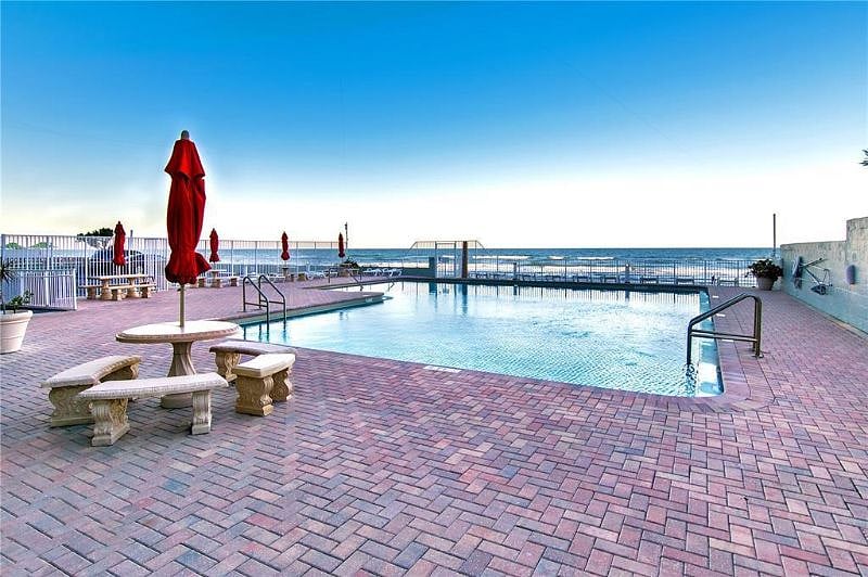 Pool deck currently close for repair due to hurricane damages.