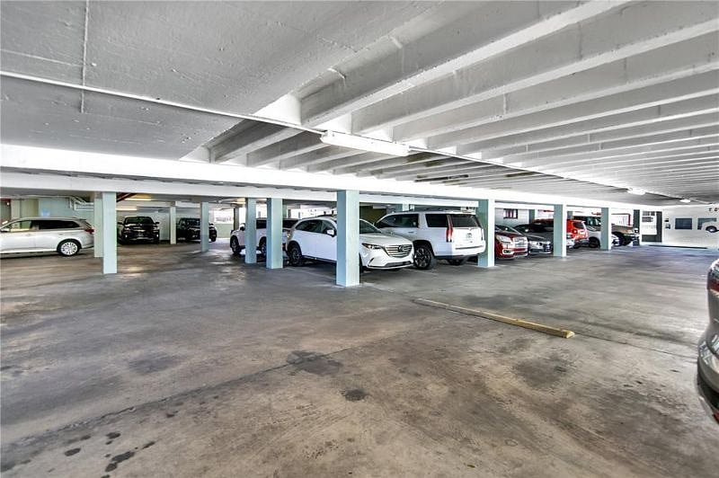 First floor parking garage - Free permit  parking.