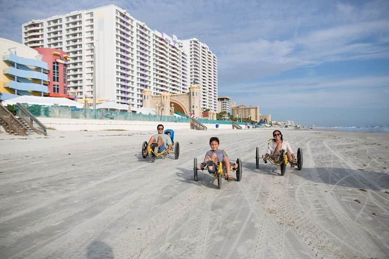 Go carts, golf carts, bicycles, etc...and fun activities on the beach.