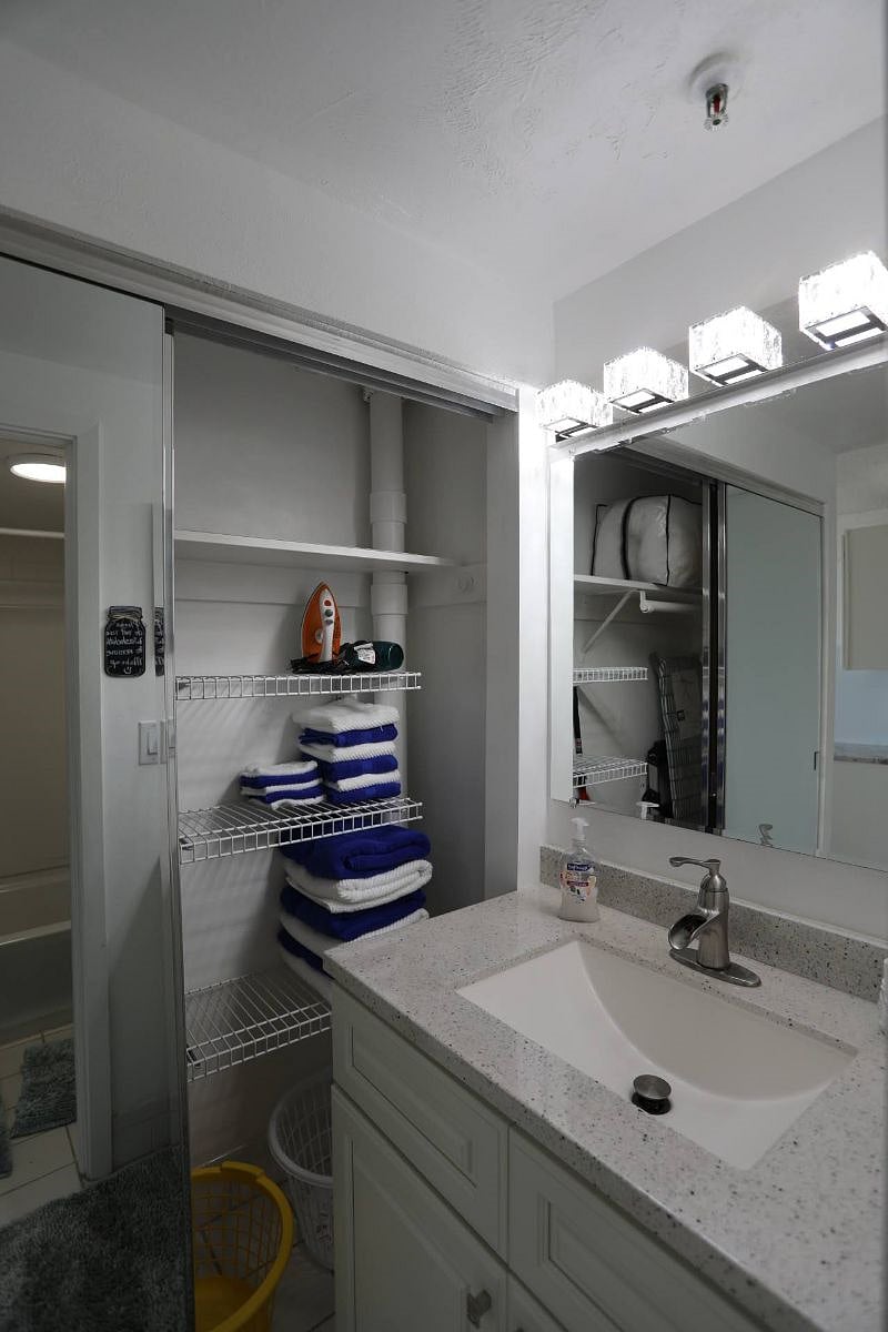 611 Closet and contemporary  vanity sink area