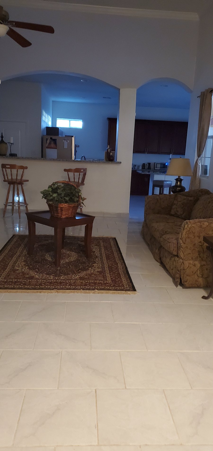 Living Room View,for those relaxing moments. Kitchen in the background.