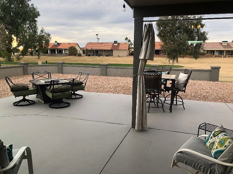 Back yard patio