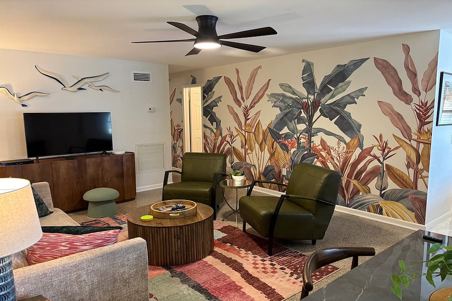Mid-century modern furnishings and decor