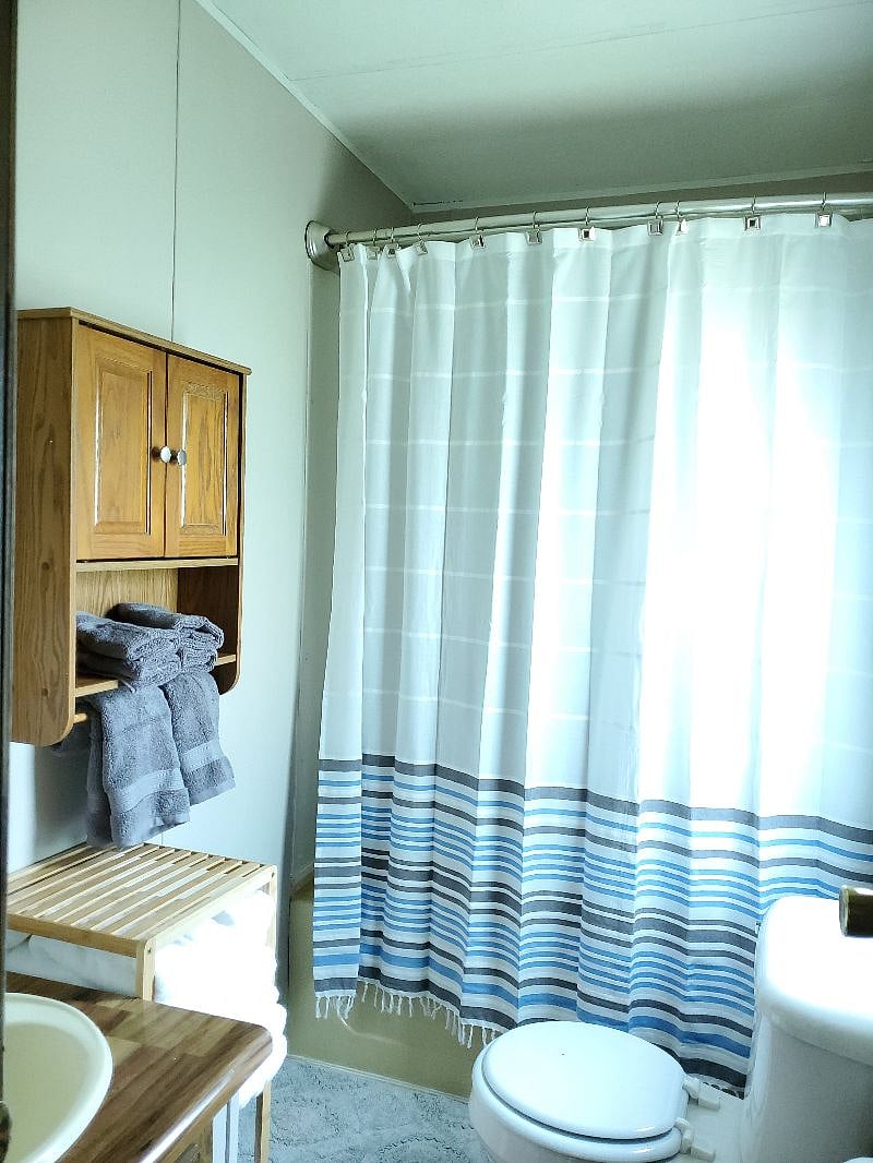 Bathrooms are equipped with your first set of toilet paper towels and some shower Gel.