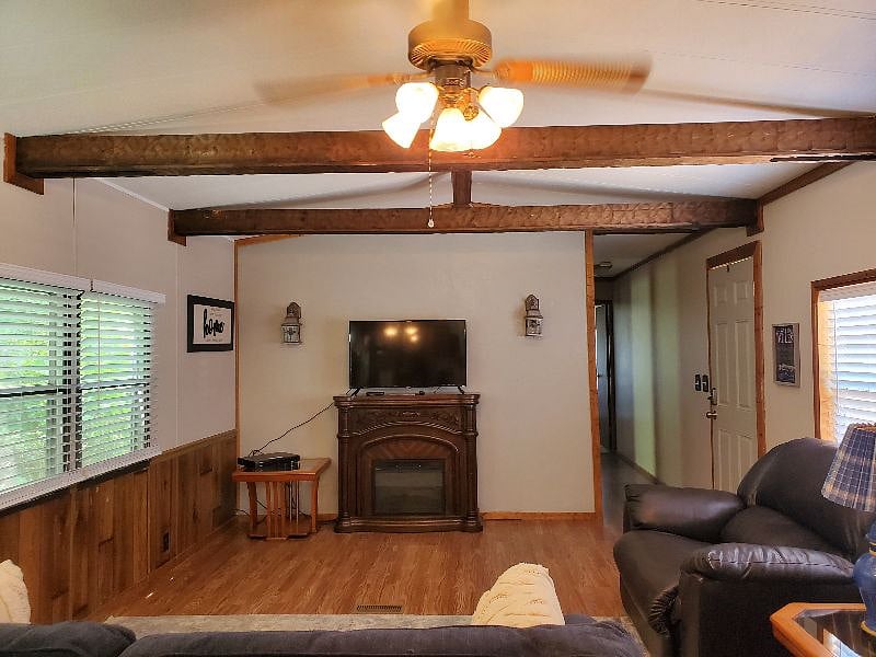 Looking on to a nice fireplace for those chilly nights. internet and Dish network avaliable