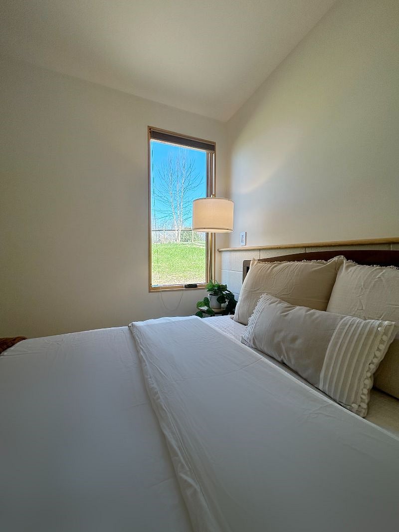 Bedroom window to private backyard.