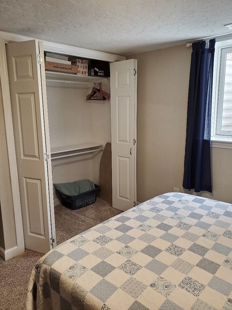 Plenty of storage in the locking bedroom