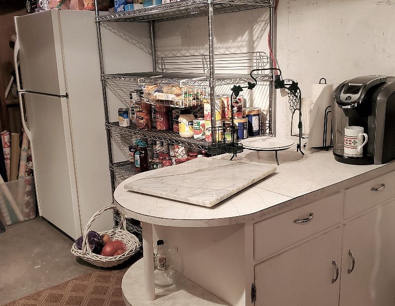 Plenty of storage and full-sized refrigerator