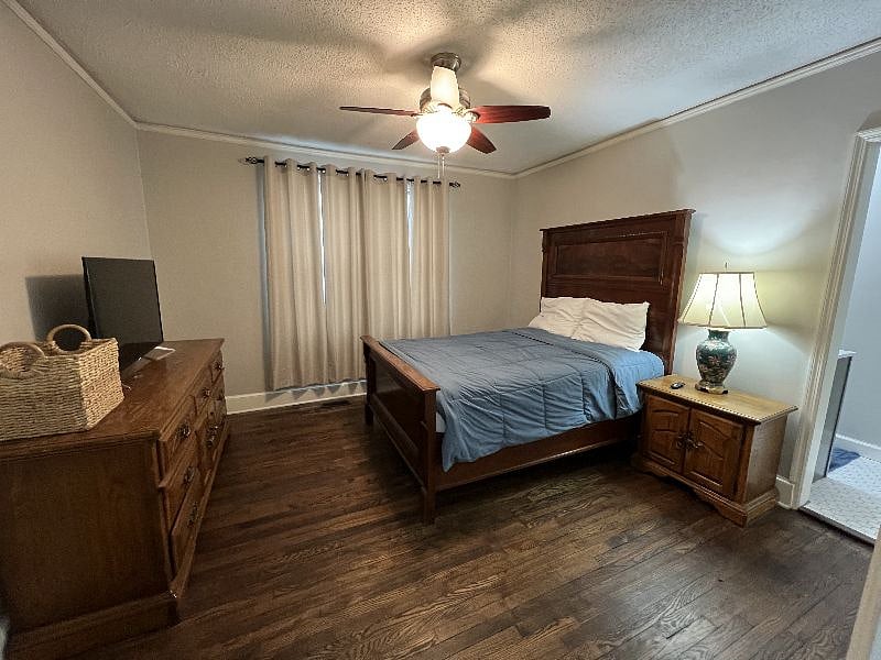 Master bedroom with private bath, small closet and walk-in closet. 
