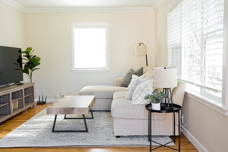 Comfy Pottery Barn sectional couch.