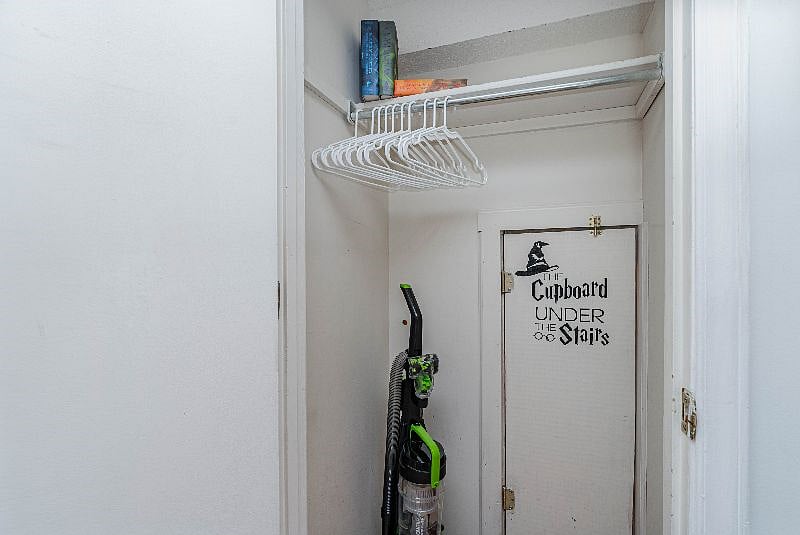 Inside the closet is another closet/cupboard for additional storage
