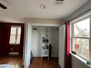 Sizable closet space.