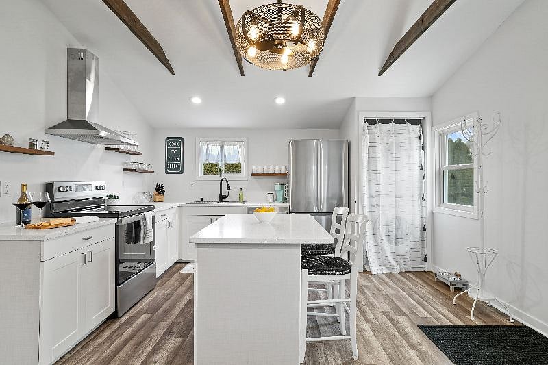 Open kitchen with new appliances
