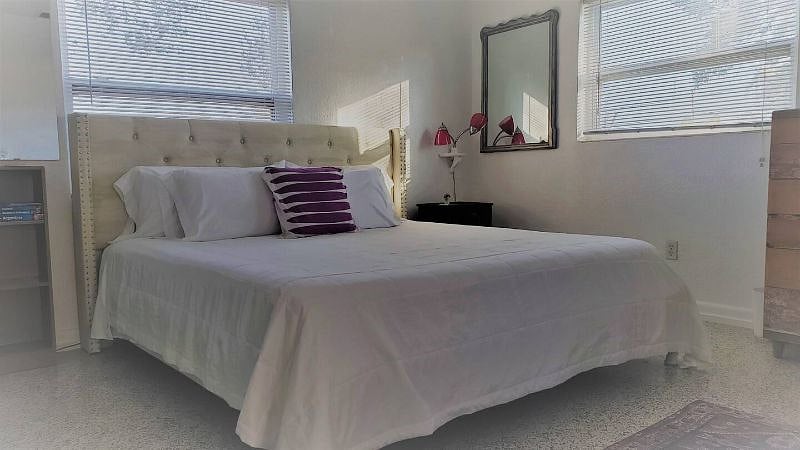 Tempurpedic king-sized bed.