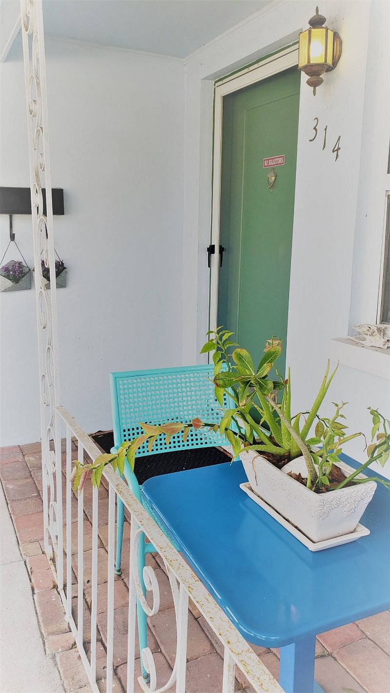 Front porch seating.