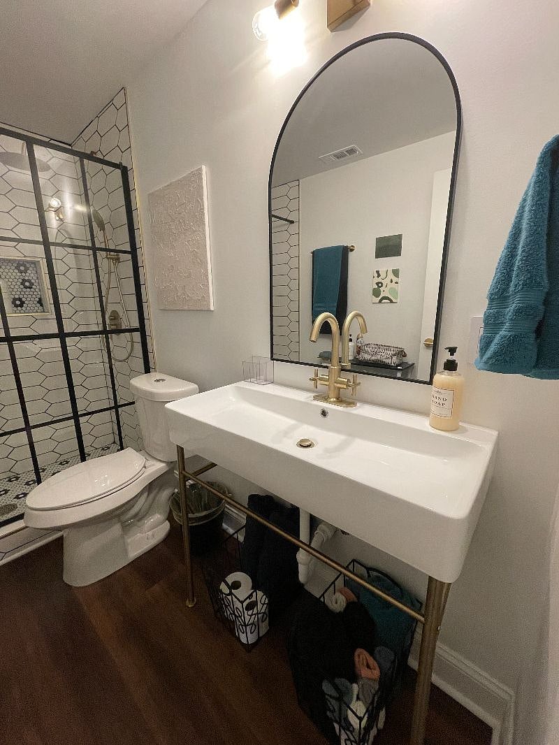 Bathroom sink.