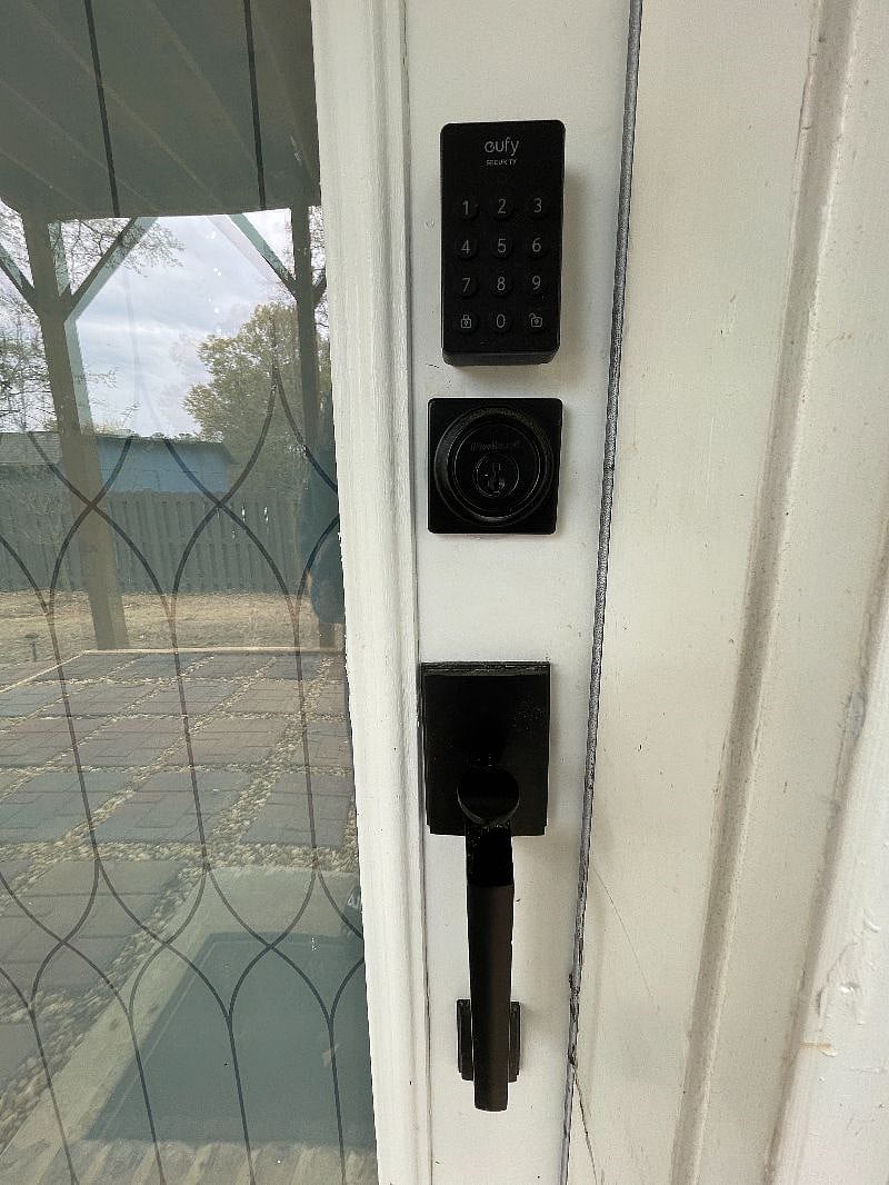 Smart lock to enter the unit.