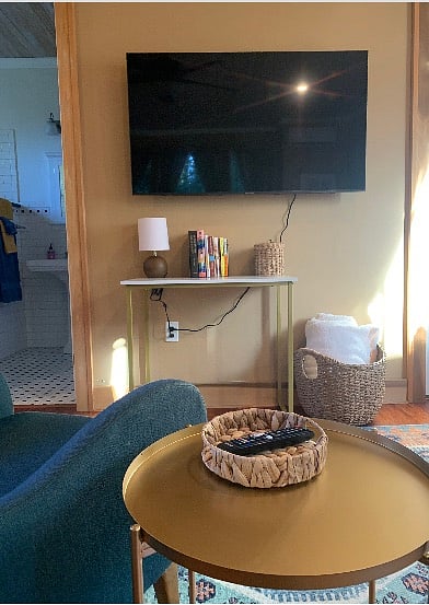 Studio living space.