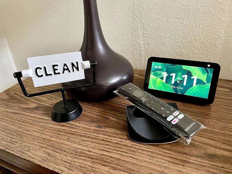Echo Show and Fire TV remote for your entertainment and efficiency. Smart devices can be removed upon request.