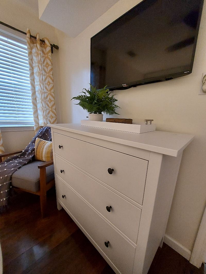 The Bedroom Dresser & TV Wall.