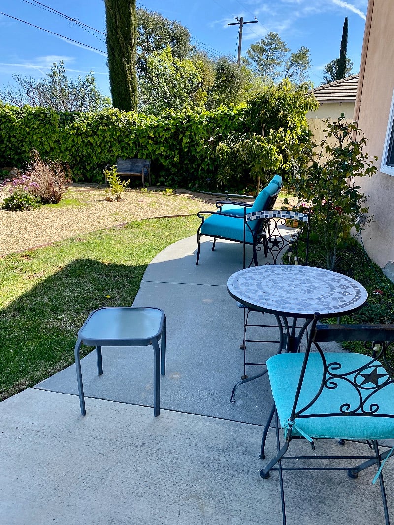 Backyard area
