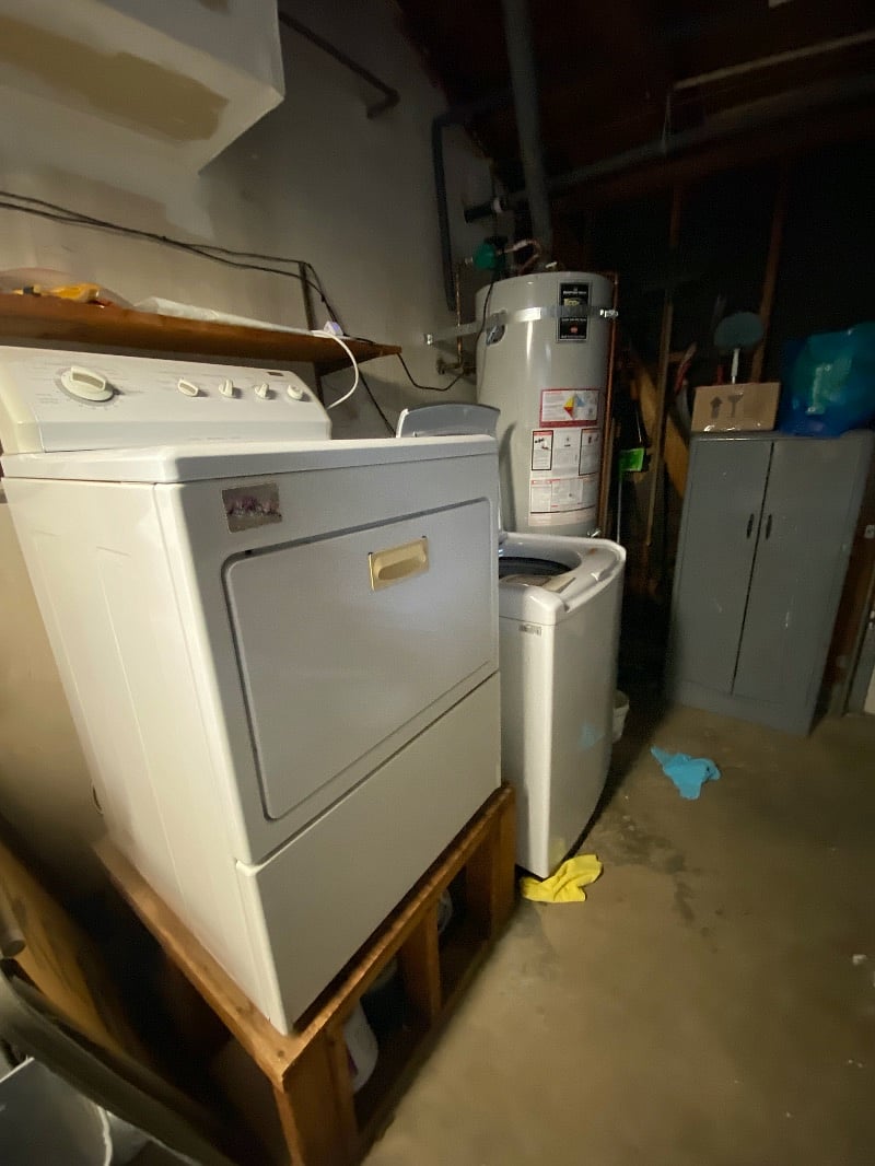 Washer and dryer live in the garage