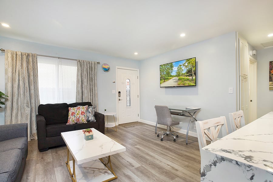 Computer desk & chair to work from home. Permit #str14-0085