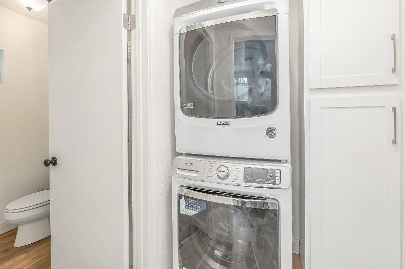 Laundry room with cabinet storage