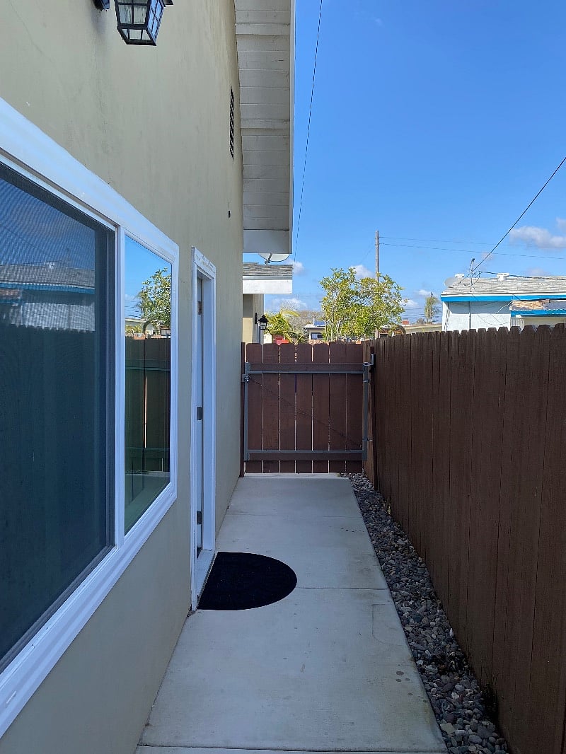 Private entry and patio with room to sunbathe