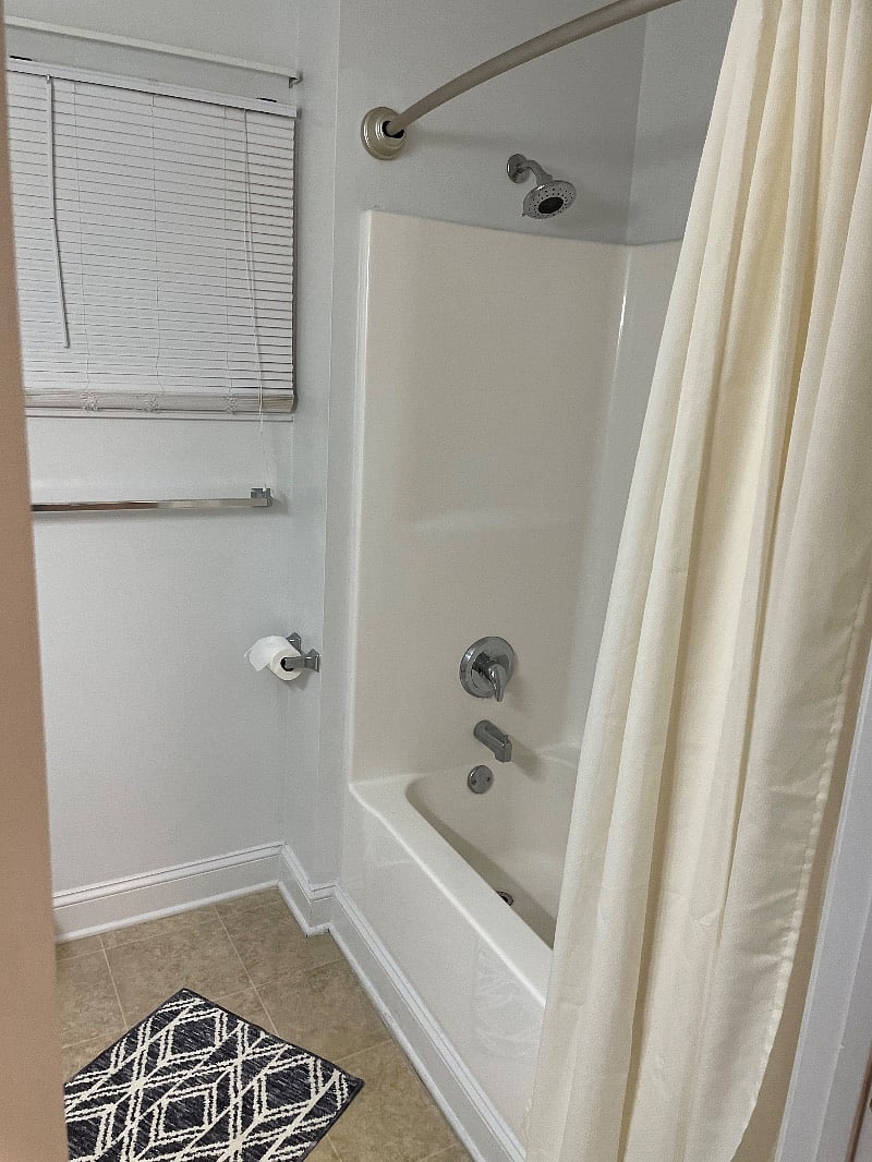 Bathroom with full shower and tub