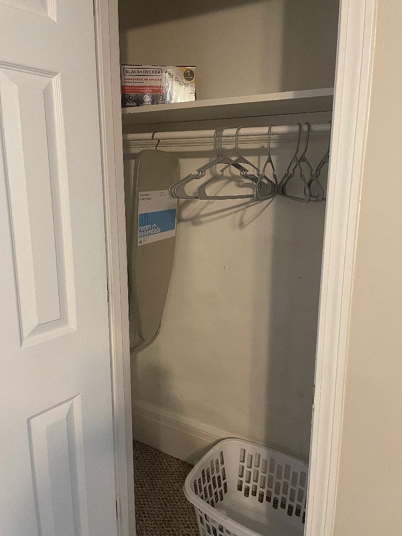 Second closet in bedroom.