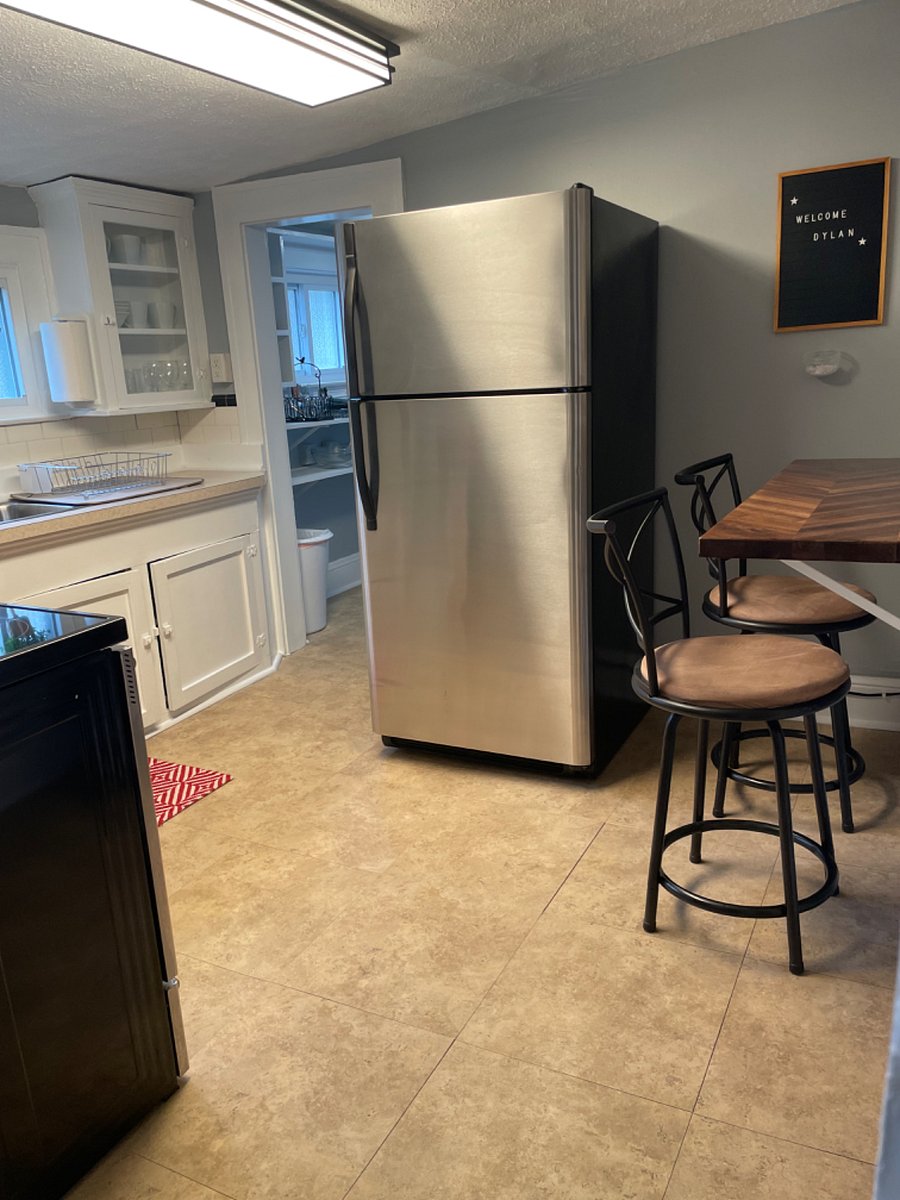 Small eat in kitchen with walk in pantry