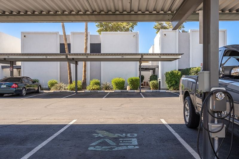 Electric car charging station. EV Station