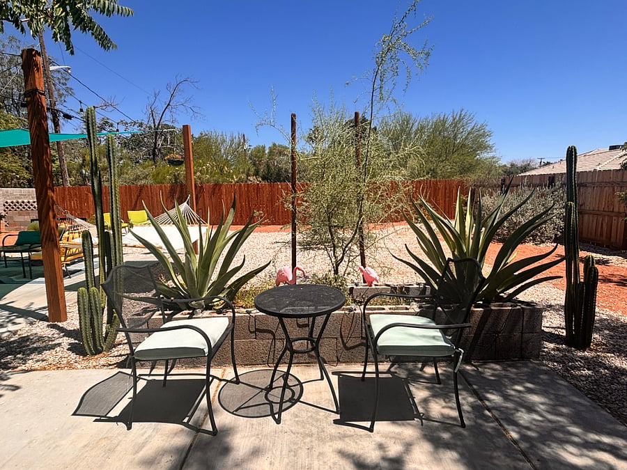 Enjoy the tranquility of your private patio while sipping your morning coffee