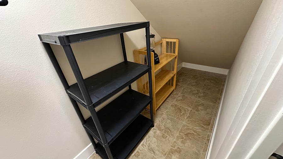Under the stairs closet for storage
