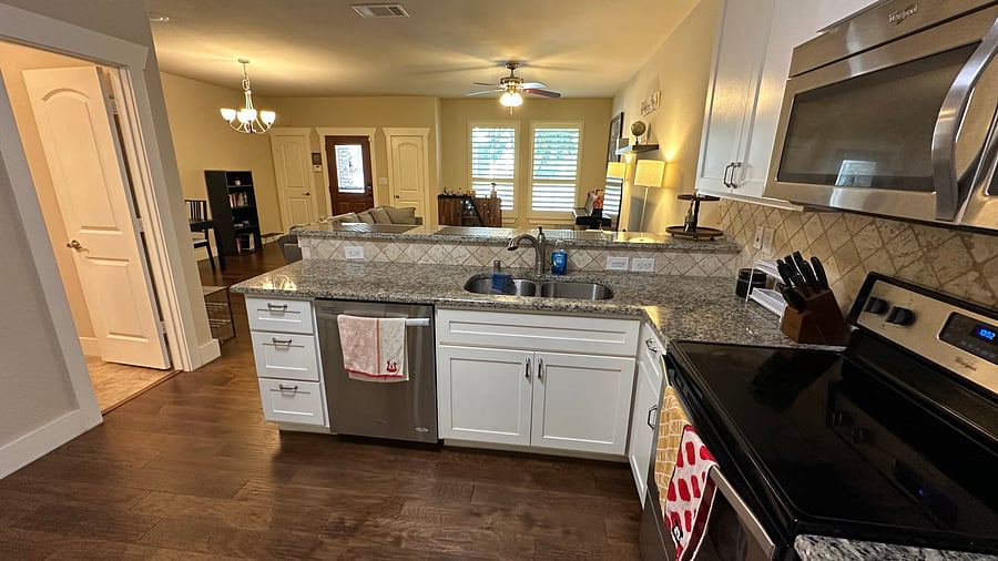 Dishwasher and sink.