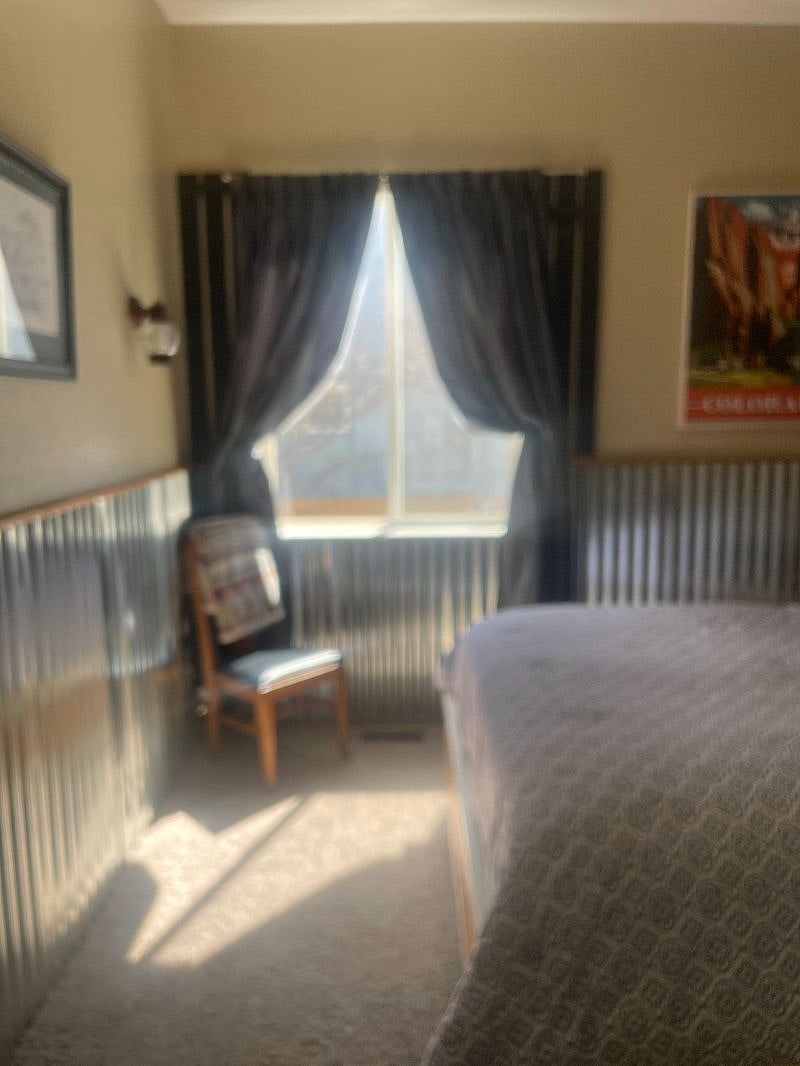 Lots of natural light floods in during the day. The room is also appointed with blackout curtains for rest and privacy.