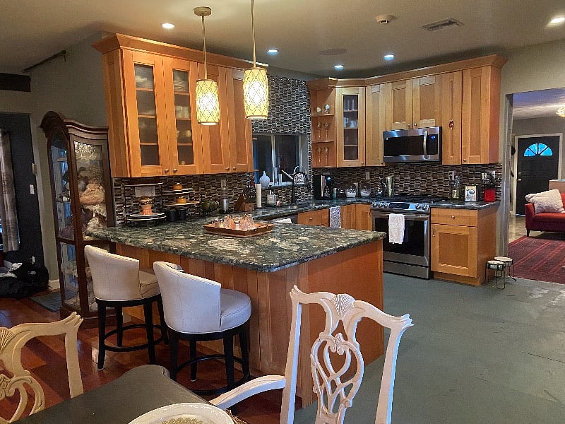 Kitchen view from dining room