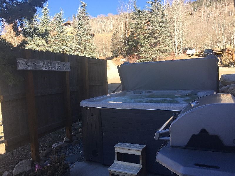 Private hot tub on 1st floor patio.