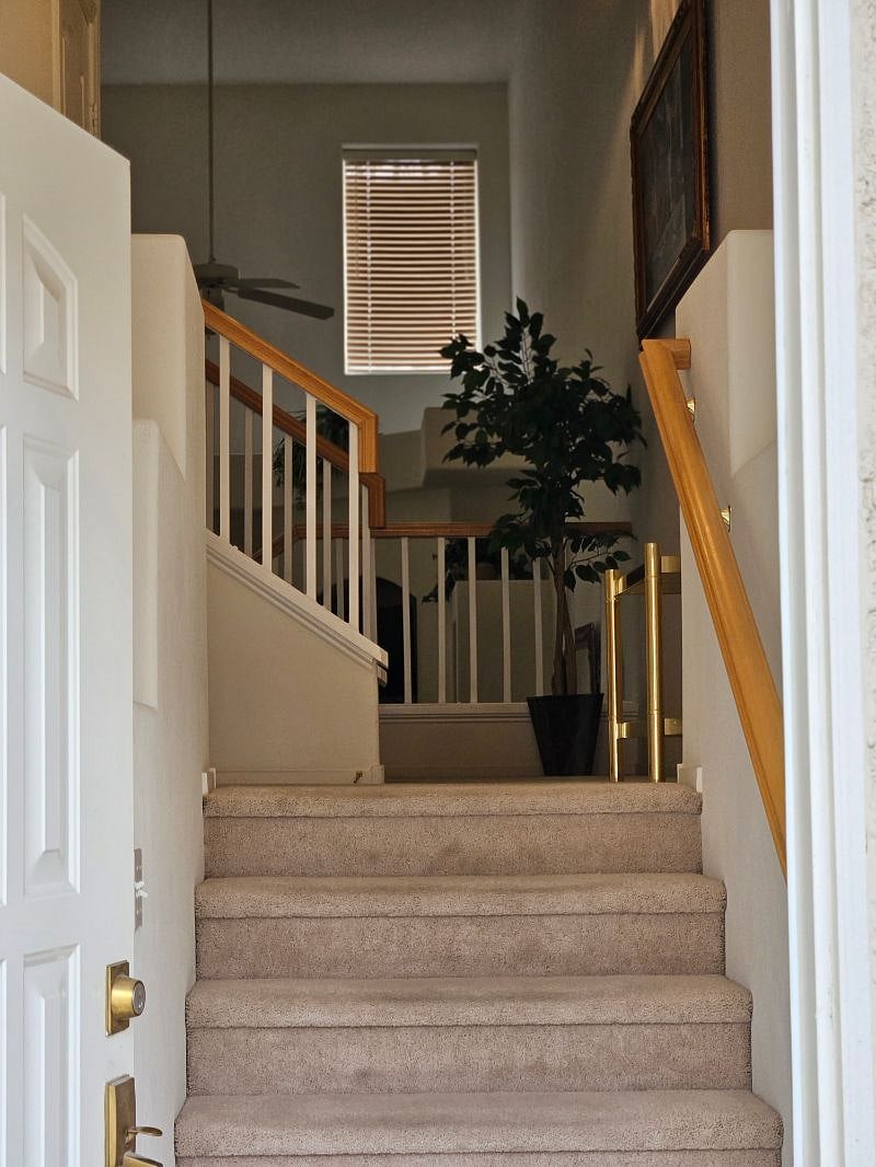 Front door entry to landing