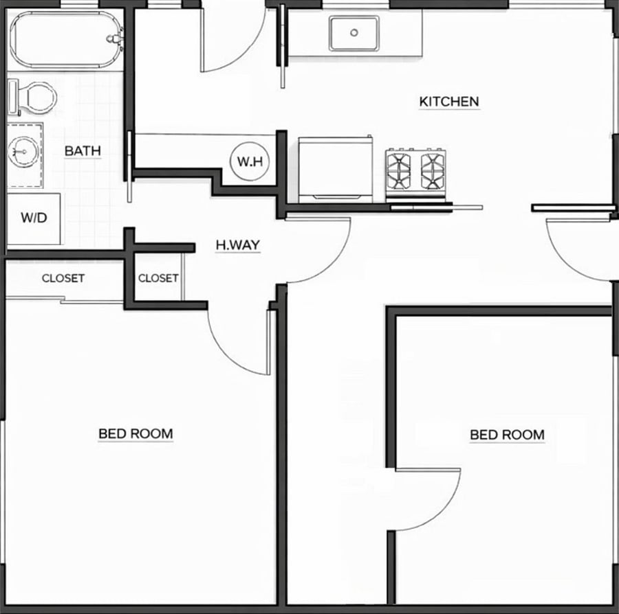 floor plan provided for reference, it may not be to exact scale! please also note that the washer dryer is not in the bathroom, it is beside the water heater.