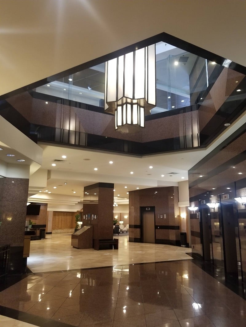 Inviting, 24 hour security lobby with front desk for assistance.