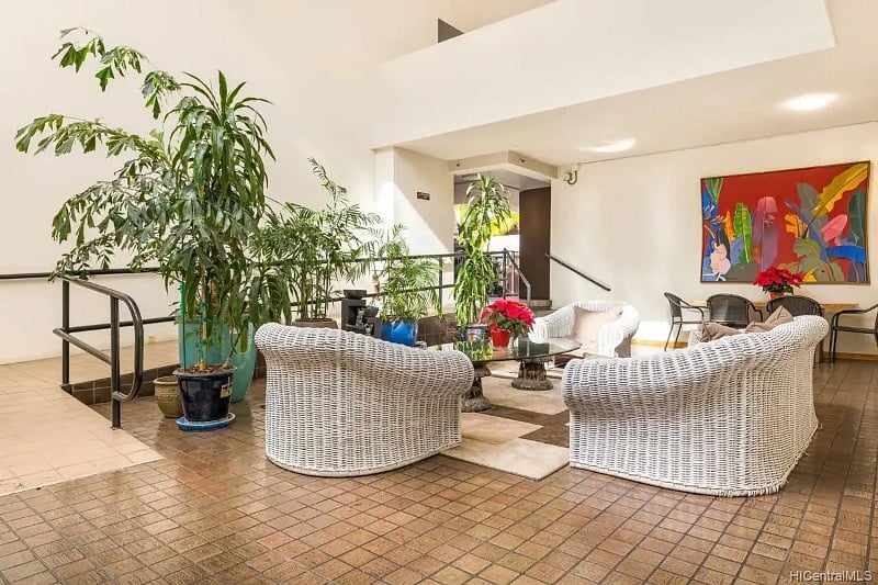 Lovely lounge area outside of pool entrance, along with a conference room which can be reserved for a small party, must arrange with management. Rules subject to change.