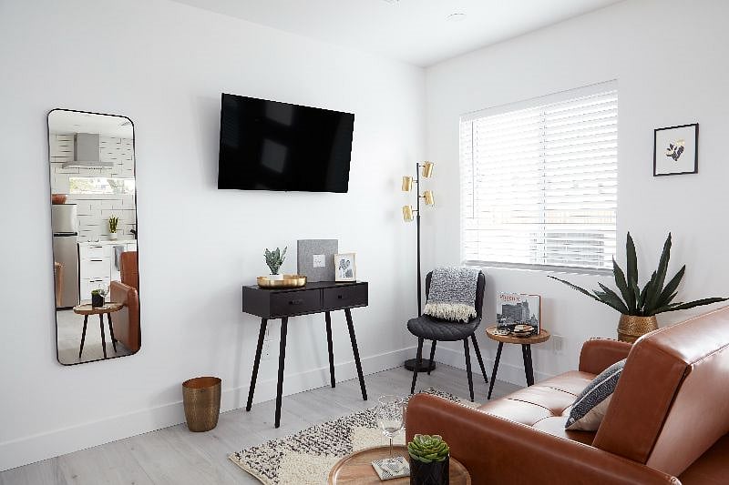 TV and living room space